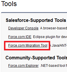 Salesforce Supported Tools